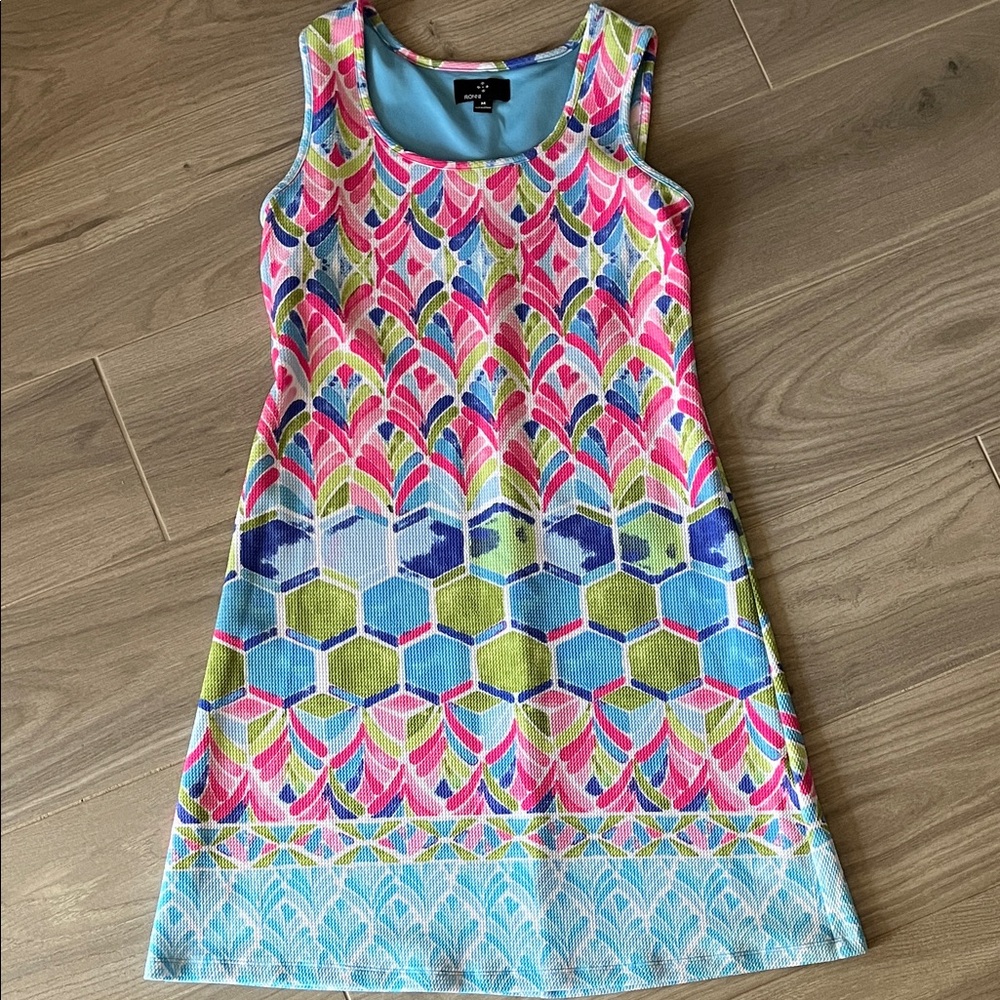 Ronni Nicole Multicolor Geometric Midi Dress